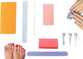 Disposable Nail Care Kit Set, 4-in-1 Pedicure Kit w/Pumice Sponge and 2-in-1 by YEAHGOSHOPPING