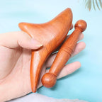 Honbay 2PCS Reflexology Tools Wood Body Massage Tools Triangle Massager Wooden - Image 6