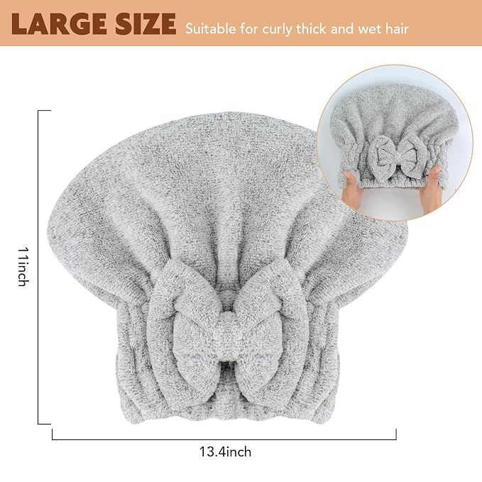 SUNLAND Large Microfiber Hair Drying Caps - Image 5