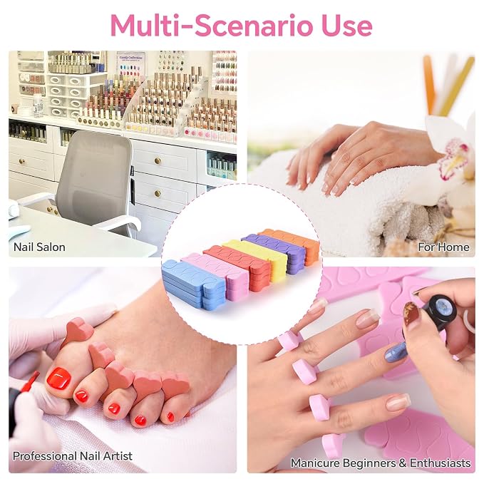 Toe Separators Set 24pcs Colorful Heart Sponge Toe Spacers Soft Foam Toe Finger - Image 5