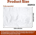 200pcs Plastic Sheeting for Body Wrap, 86x47 Inch Sauna Bag Liners, Disposable - Image 2