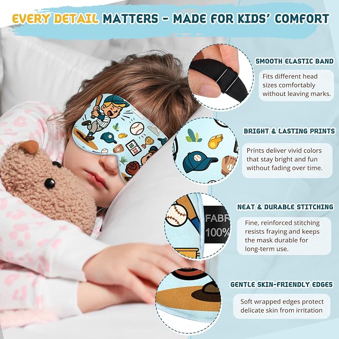 Kids Sleep Mask – 100% Mulberry Silk Eye Mask - Image 3