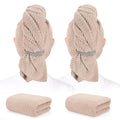 BEoffer 2 Pack Microfiber Hair Towel by BEofferDirect