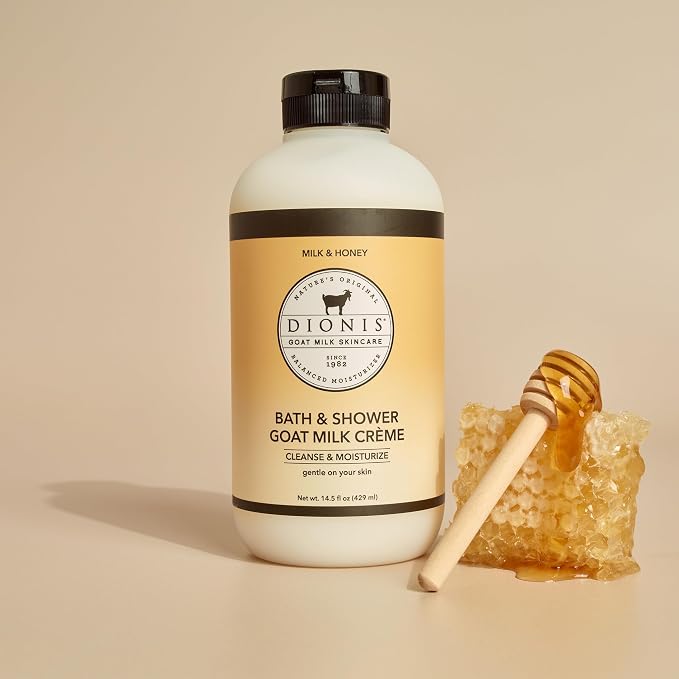 Dionis Bath & Shower Goat Milk Crème Milk & Honey 14.5oz - Image 2