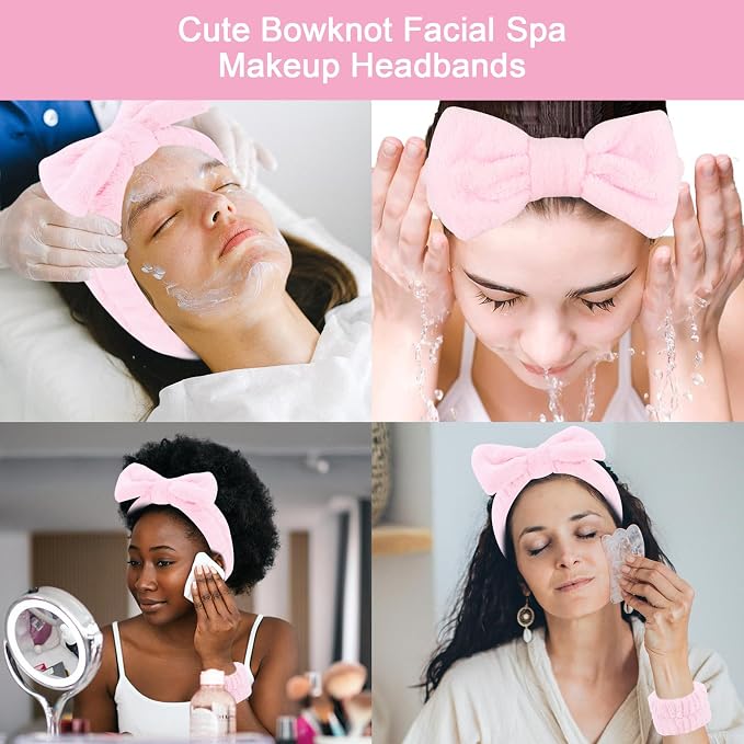 CIEHER 12 PCS Pink Makeup Headband - Image 4