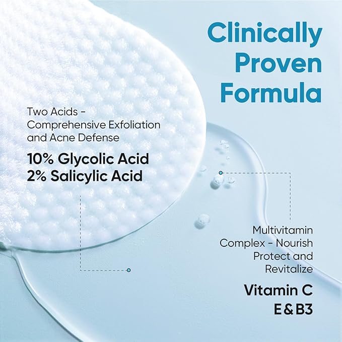 Elvira Glycolic Acid Exfoliating Facial Pads - Image 4