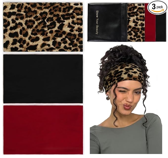 Huachi Wide Headbands for Women Non Slip Thick Womens Headbands Boho Elastic by Huachi