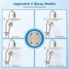 Hibbent Dual Filter All Metal 10"Rainfall Showerhead Combo, High Pressure - Image 4