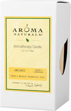Aroma Naturals Essential Oil Orange and Lemongrass Scented Pillar Candle - Image 3