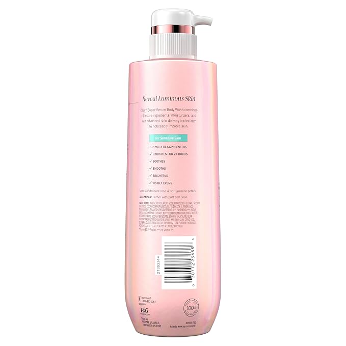 Olay Super Serum Body Wash for Sensitive Skin, 24hr Long Lasting Hydration - Image 12