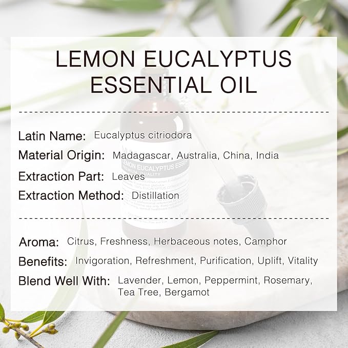 Lemon Eucalyptus Essential Oil 100ML, 100% Pure Lemon Eucalyptus Oil - Image 3