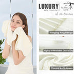 8 Piece Bath Towel Set |2 Oversized Large Bath Sheet, 2 Hand Towels, 4 - Image 3