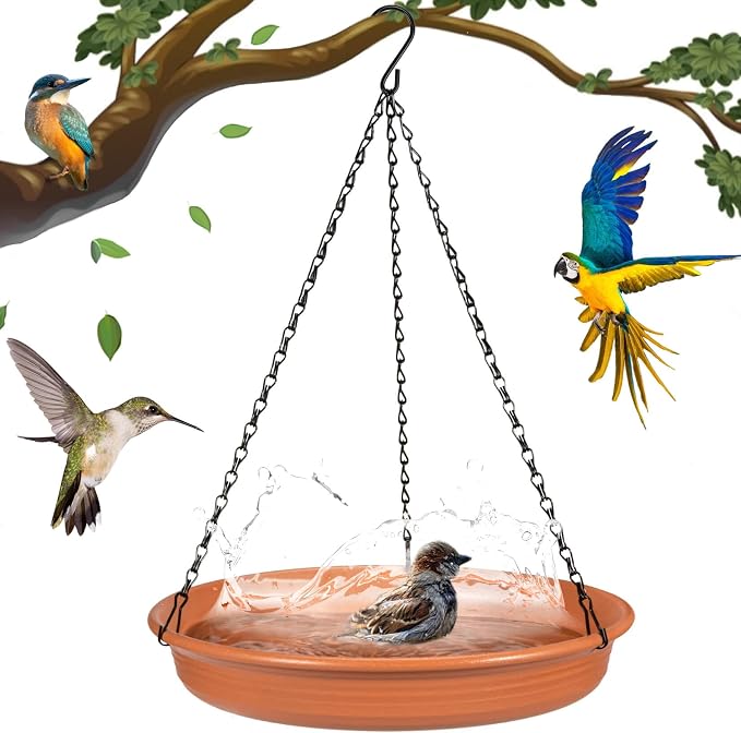 Hanging Bird Bath Hanging Bird-Feeder by CARGEN