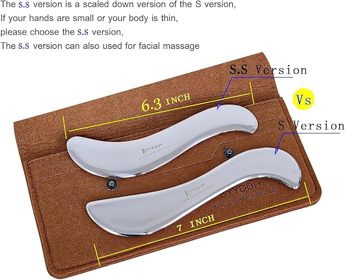 BYYDDIY Stainless Steel Gua Sha Muscle Scraper Tool, Scar Tissue Tool, Physical - Image 3