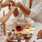 50 Pack Unscented Assorted Colors Tealights Candle - Image 5
