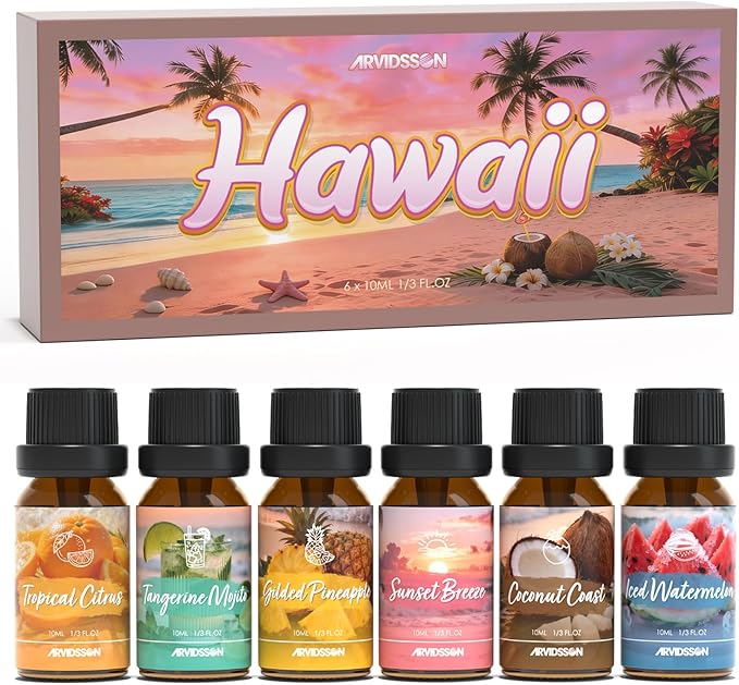 ARVIDSSON Hawaii Fragrance Oil Set, Summer Essential Oils by ARVIDSSON