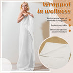 Juexica 1 Pack 70" x 30" Sauna Blanket Insert Towel Cotton Soft Waffle - Image 2