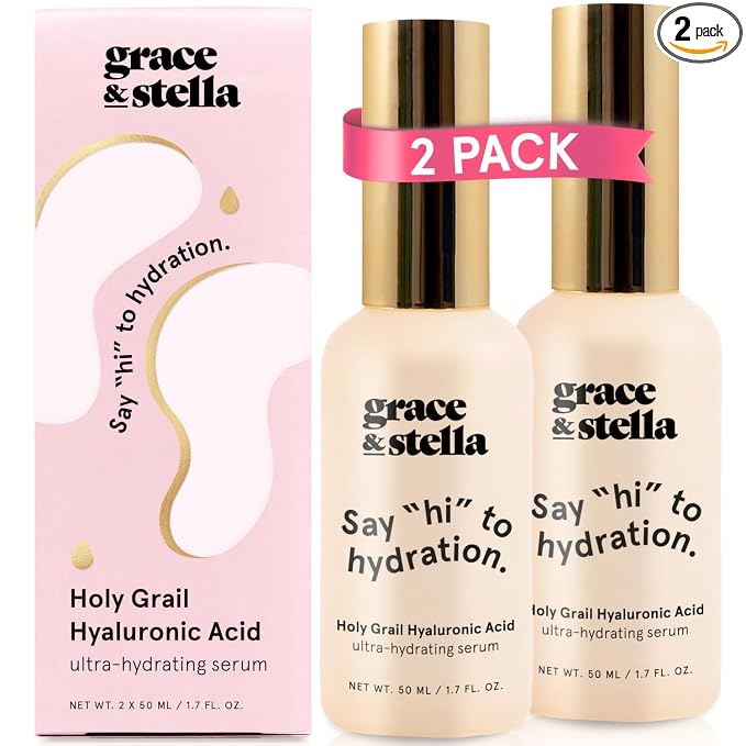 grace & stella Award Winning Hyaluronic Acid Face Serum Removes Fine Lines & by GraceStella