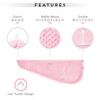 SimpleField 2 Pack Microfiber Hair Towel Wrap - Image 3