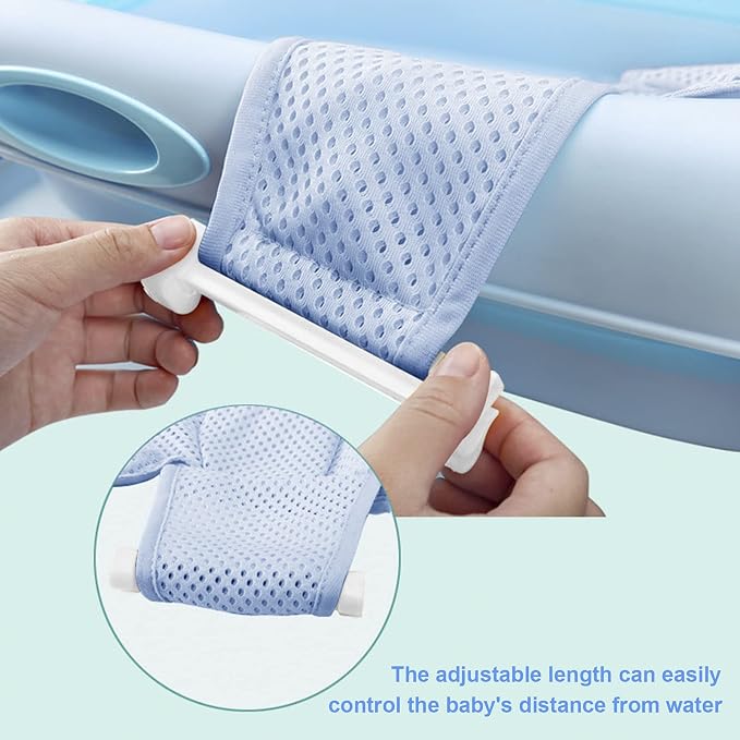 Breathable Mesh Newborn Baby Bath Mat Baby Tub Pillow Adjustable Non-Slip Bath - Image 6