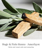 AOOVOO 2 Pack Sage & Palo Santo Candles – Cleansing Candle - Image 4