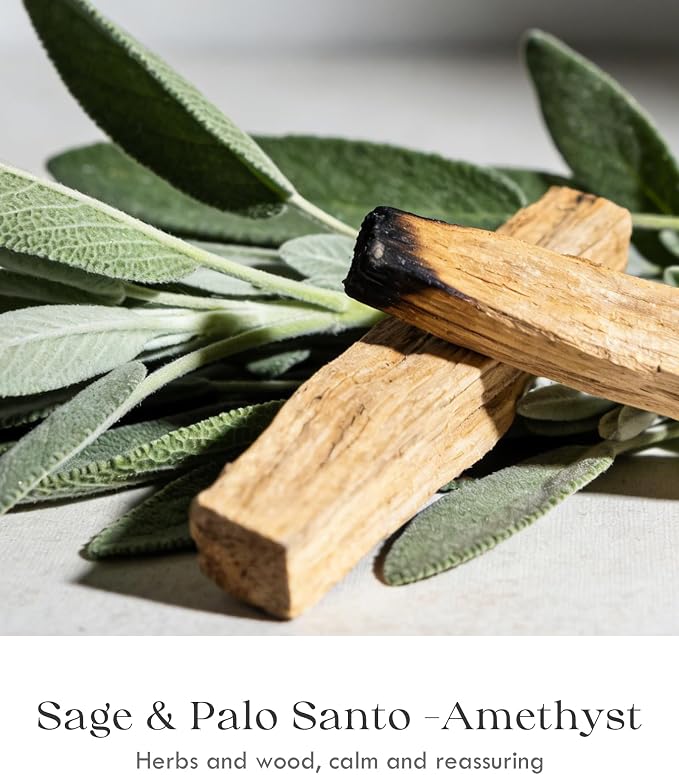AOOVOO 2 Pack Sage & Palo Santo Candles – Cleansing Candle - Image 4