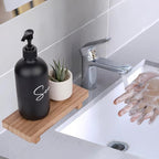 zoocatia Small Wood Tray Pedestal Stand Farmhouse Bathroom Decor Decorative - Image 2