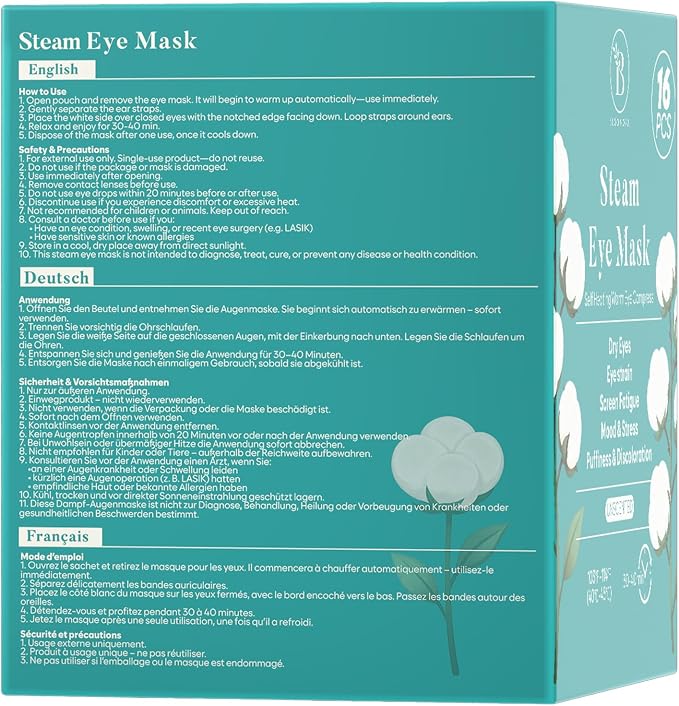 16 Pack Unscented Steam Eye Mask - Image 9