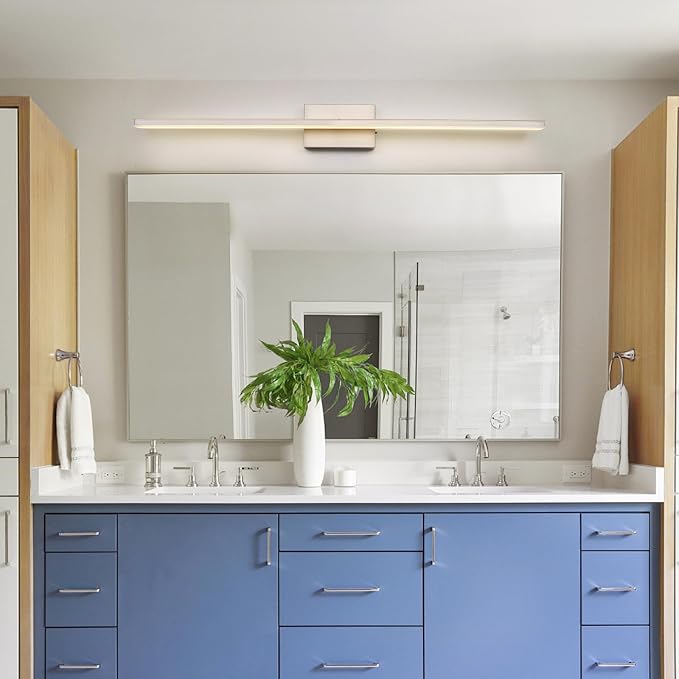 39.4 inch Brushed Nickel Bathroom Vanity Light Bar 5CCT Dimmable Bathroom Light - Image 4