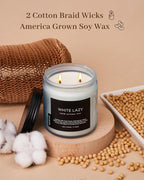 M&SENSE Jasmine & Clean Cotton Spring Scented Candle, 11.6oz Aromatherapy Gifts - Image 3