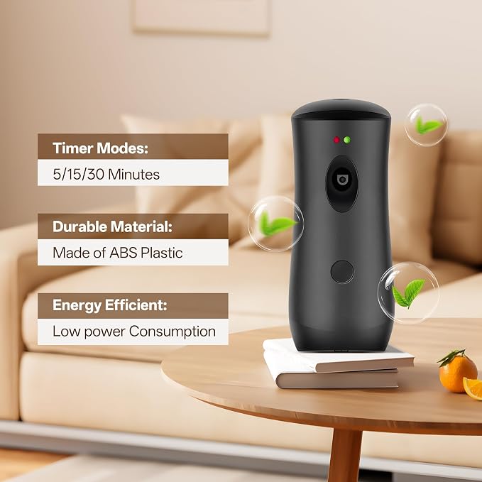 2 PACK Automatic Air Freshener Spray Dispenser | Adjustable Aromatherapy Machine - Image 4