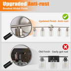 DLLT 5-Light Bathroom Light Fixtures: Nickel Modern Vanity Lights - Image 4