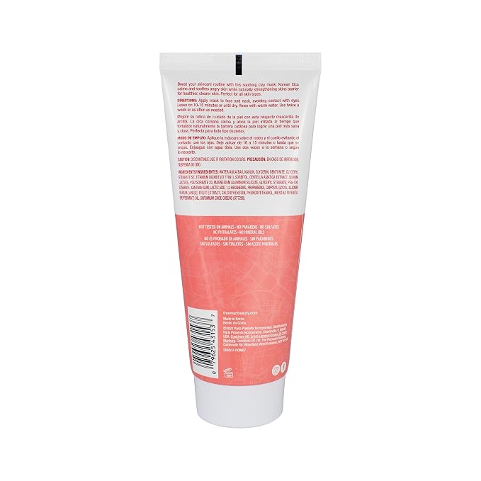 Freeman Exotic Blends Soothing Korean Cica Clay Facial Mask, 6 fl.oz./ 175 mL - Image 9