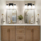 PARTPHONER 3-Light Matte Black Bathroom Light Fixtures, Modern Vanity Light - Image 9