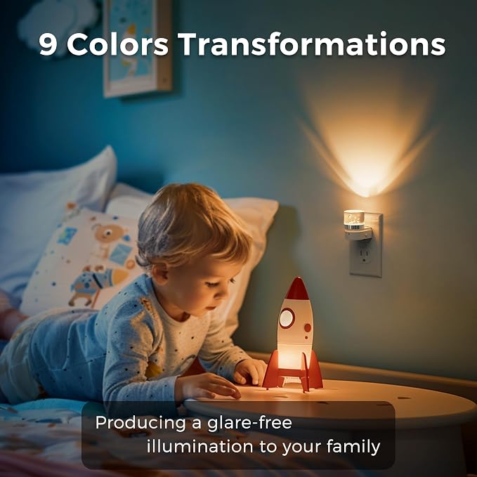 L LOHAS LED Night Light, Night Lights Plug into Wall, Color Changing Nightlight - Image 4