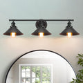 32" Upgrade Black Bathroom Light Fixture, 3-Light Vanity Lights by AlynzeeLighting