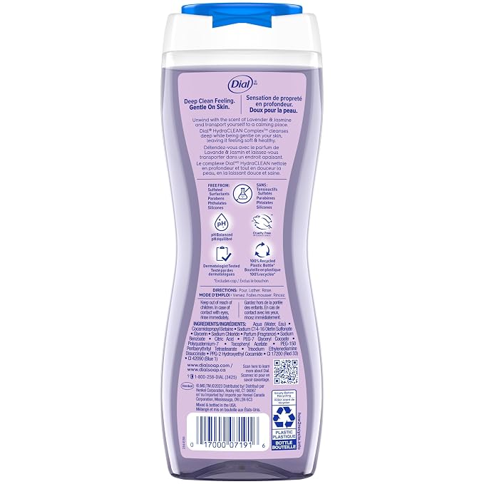 Dial Body Wash, Calm & Soothe Lavender & Jasmine Scent, 16 fl oz - Image 4