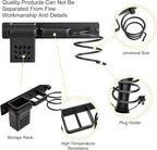 YUET Hair Dryer Holder Hairdryer Station Wall Mounted Shelf Bracket - Image 2