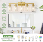 MOKATNG 5-Light Bathroom Light Fixtures, Vanity Light - Image 6