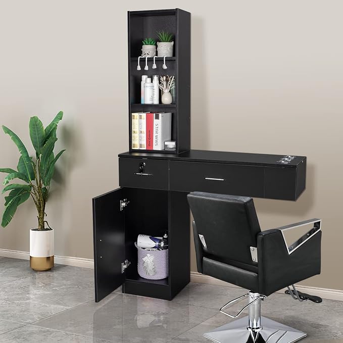 OmySalon Wall Mount Barber Stations, Salon Stations - Image 9