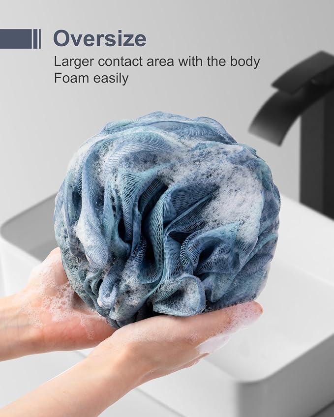 MTDLYICE Loofah Sponge, XXL Large Loofah 100g 4 Pack, Bath Sponge Soft Mesh - Image 2