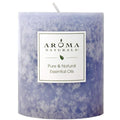 Aroma Naturals Lavender Essential Oil Blue Scented Pillar Candle, Tranquility by Aroma+Naturals