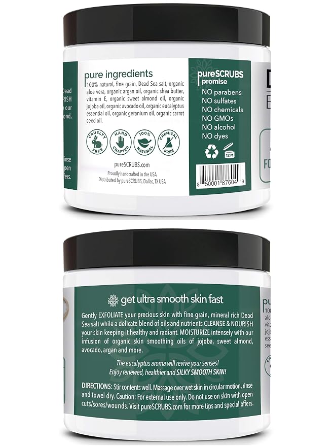 pureSCRUBS Premium Eucalyptus Body Scrub Set - Image 6
