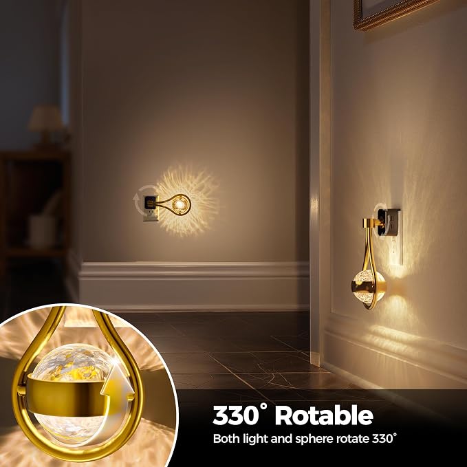 Briignite LED Night Lights Plug into Wall, 330° Rotating Night Light - Image 7