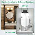 Bathroom Light Fixtures Over Mirror, Anti-Rust Matte Black Vanity Lights 15 Mid - Image 6