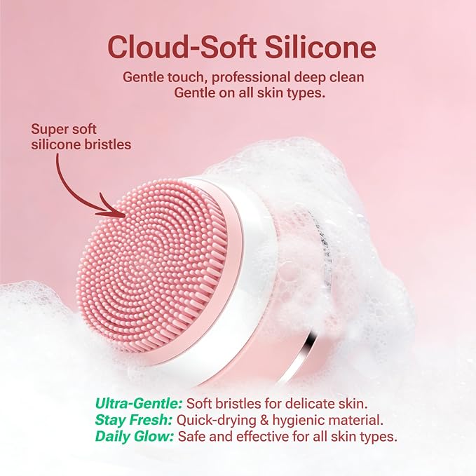 Electric Face Scrubber & Silicone Facial Cleansing Brush - Image 3