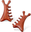 4 in 1 Natural Sandalwood Gua Sha Massage Tool, Face Eye Neck & Body Meridian by Unknown