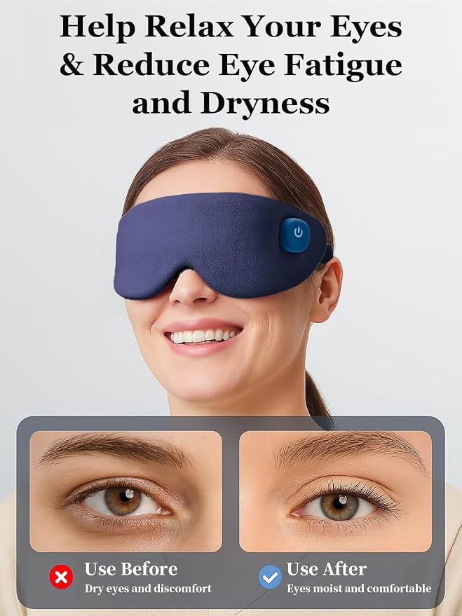 Heated Eye Mask, Cordless Warm Eye Compress - Image 4