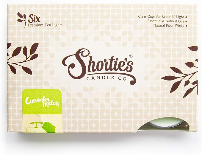 Shortie's Candle Company Cucumber Melon Premium Tealight Candles - Image 2
