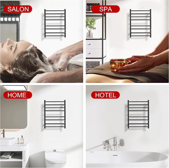 Heated Towel Racks for Bathroom, Wall Mounted Electric Towel Warmer Racks - Image 6